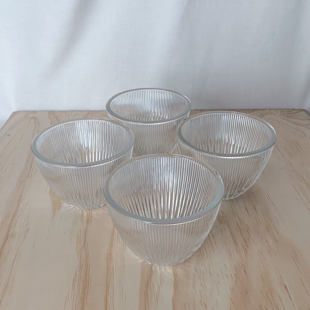 Tall Ribbed Bowls Set